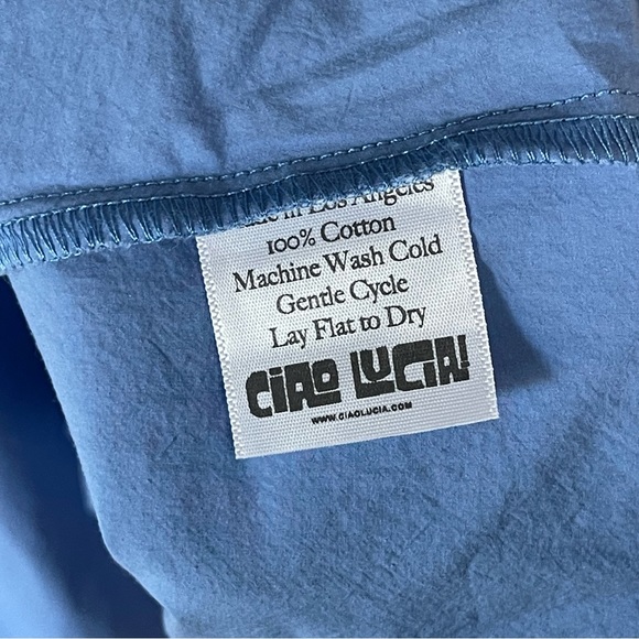 Ciao Lucia Marine Poplin Deia Dress in Blue Size M - Picture 6 of 9